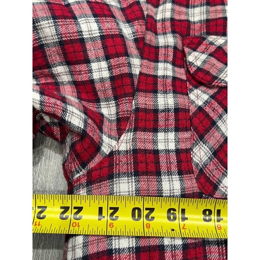 Wrangler Retro Red Plaid Flannel Y2K Shirt Medium A003719 - Picture 11 of 12